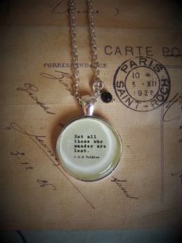 Tolkien Quote Necklace