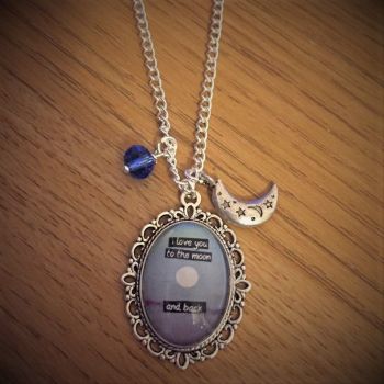 I Love You to the Moon & Back quote necklace