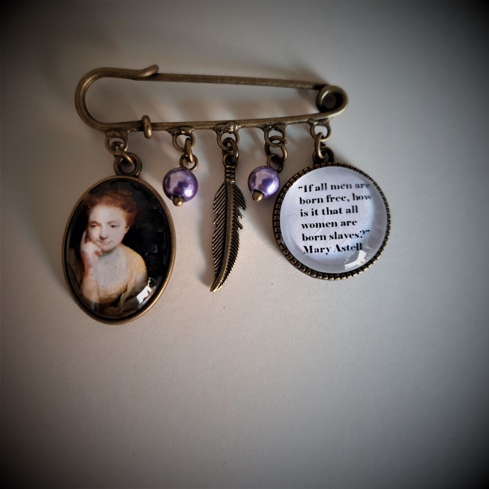 Mary Astell Quotation Pin Brooch