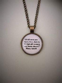 Mary Astell "1st English Feminist" Quotation Necklace