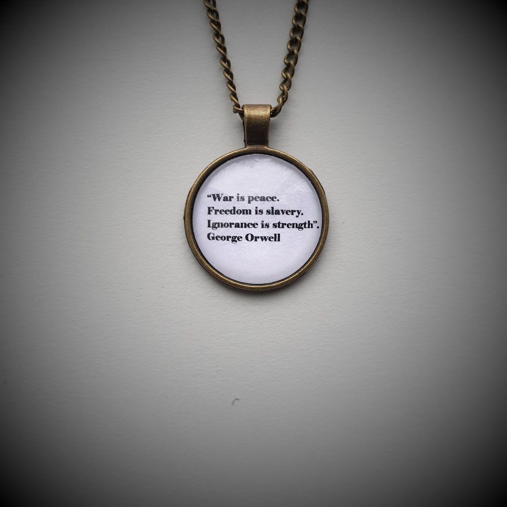 George Orwell War is Peace Necklace