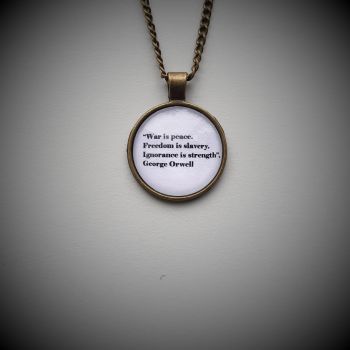 George Orwell "War is Peace" Necklace
