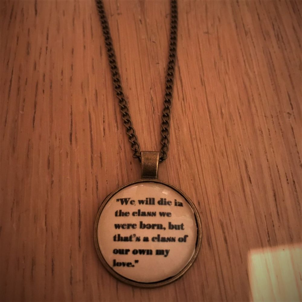 Time for Heroes Lyric necklace