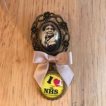 I love the NHS / Mary Seacole Fob Brooch