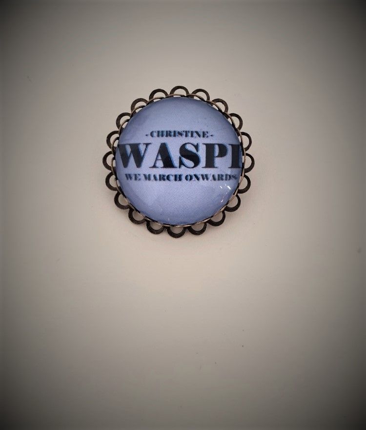 Bronzeplated Personalised WASPI Brooch