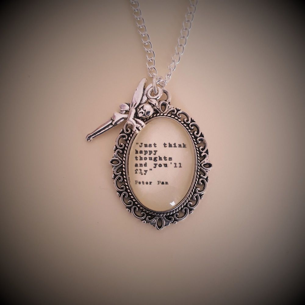 Peter Pan Quote Necklace