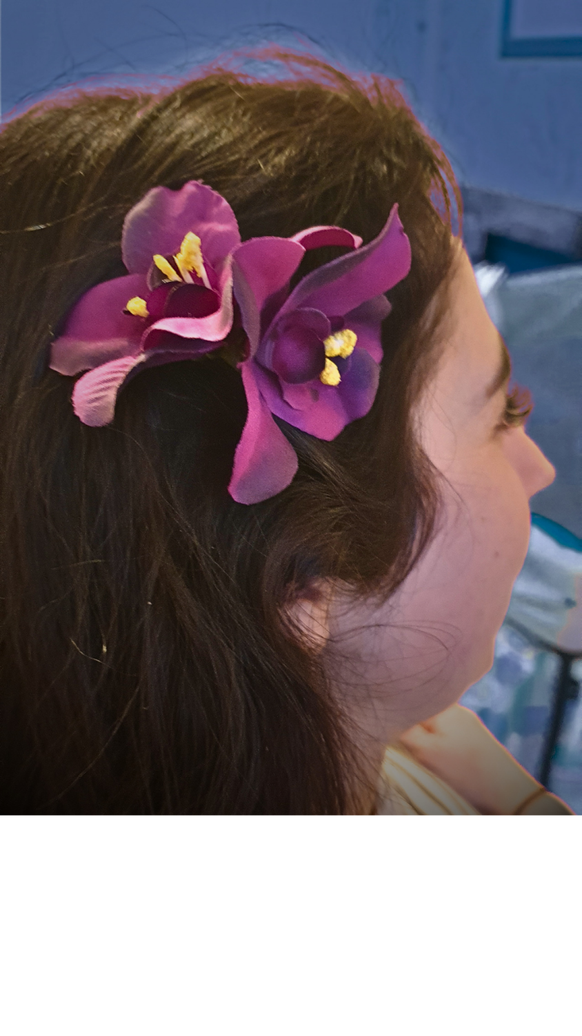 Beautiful Purple Double Tropical Flower Hair Clip Fascinator