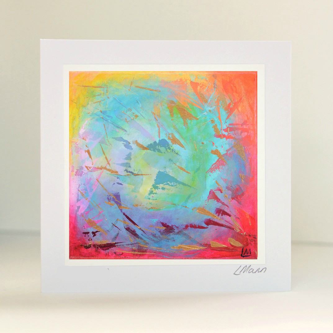 Shattered Rainbow Greetings Card