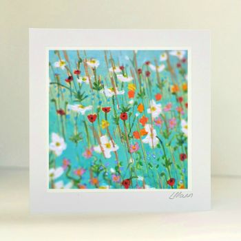 Turquoise Meadow Greetings Card