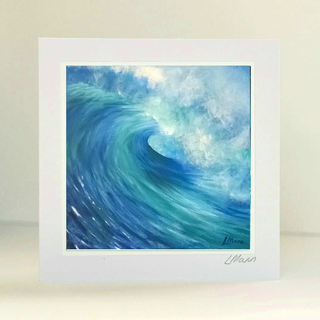 Turquoise Wave Greetings Card
