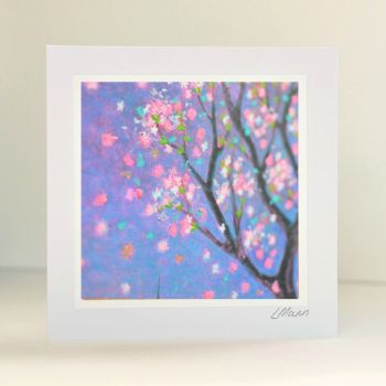 Pink Blossom Greetings Card