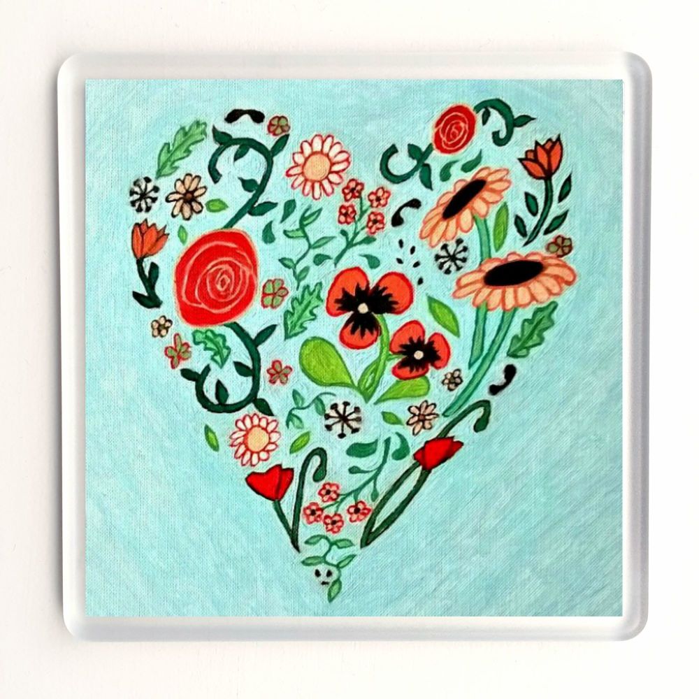 Heart of Flowers Coaster