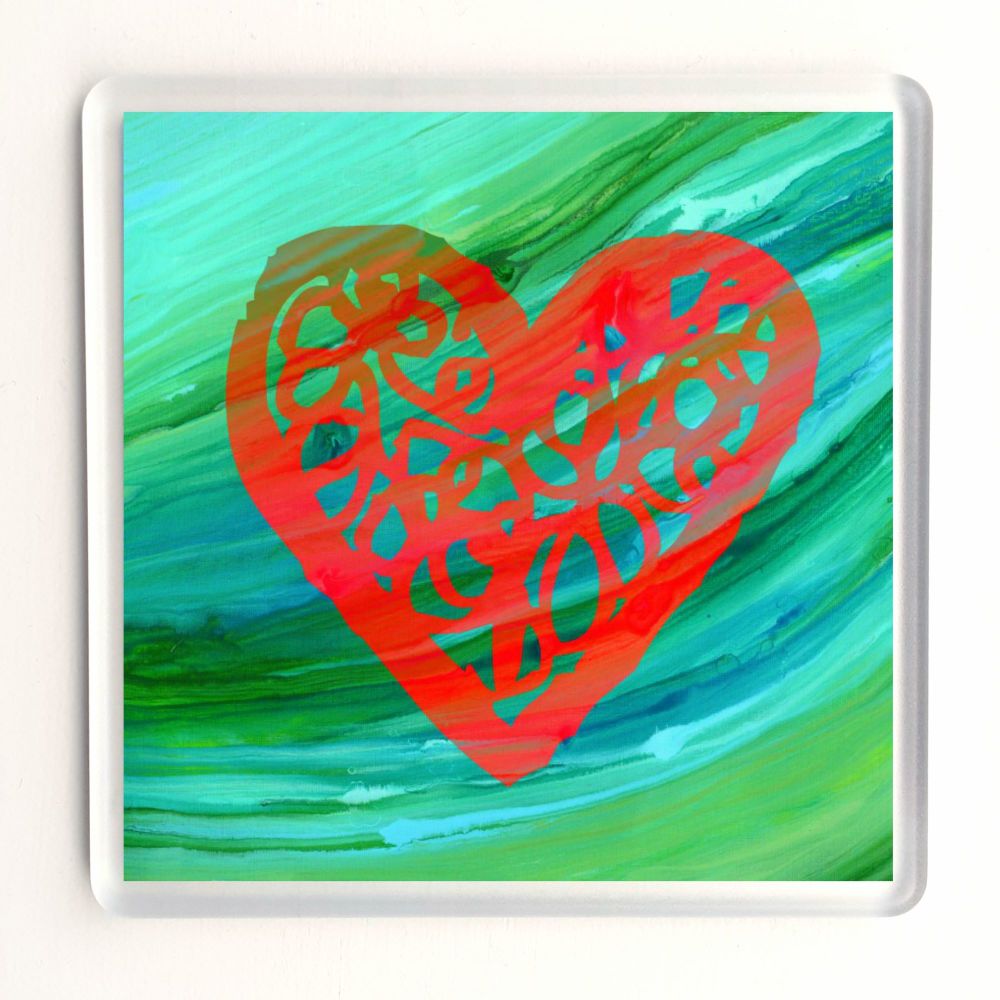 Red Heart Coaster