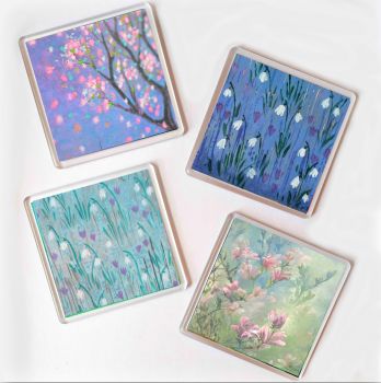 Coaster Set - Spring Flowers