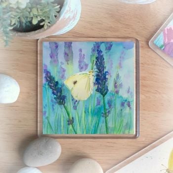 Butterfly and Lavender Coaster
