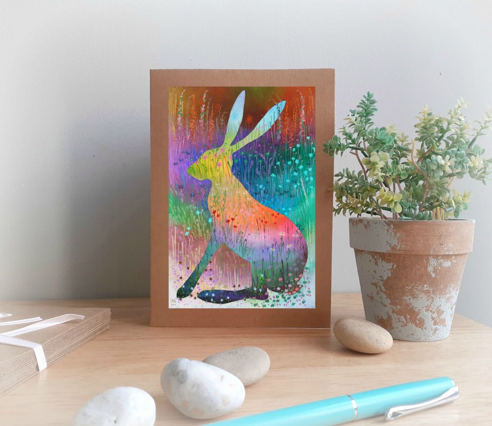 Summer Hare Greetings Card