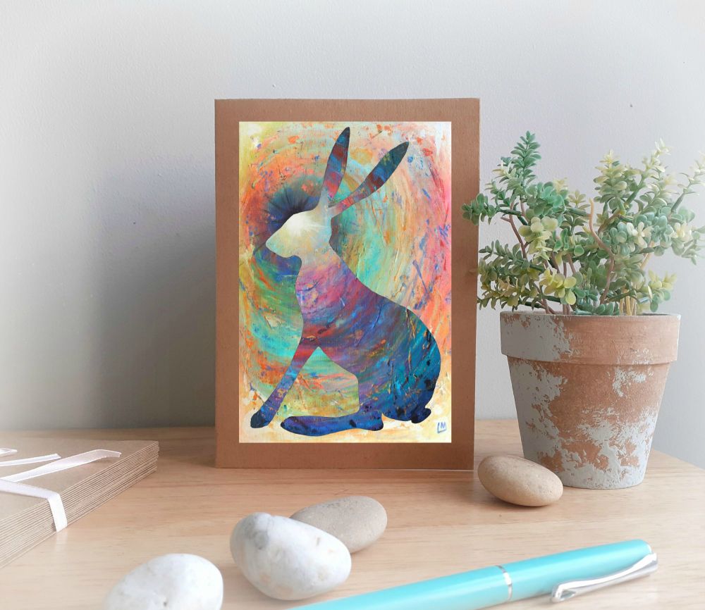 Bright Hare Greetings Card