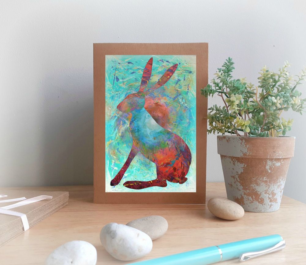 Glorious Hare Greetings Card
