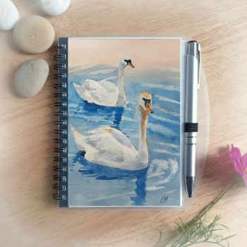 Swans Notebook and Silver Pen