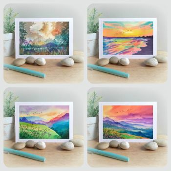 Four Landscape Cards