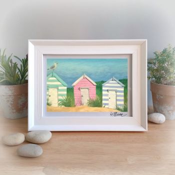 Beach Huts Framed Gift Print