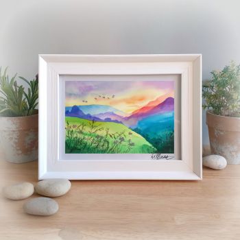 Colourful Mountains Framed Gift Print