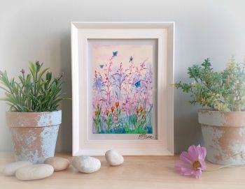 Pink Grass Framed Gift Print