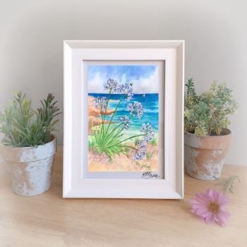 Agapanthus by the Sea Framed Gift Print