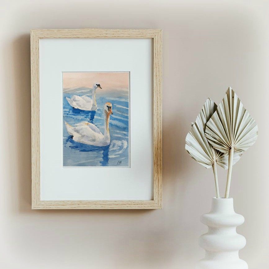 Two Swans Print