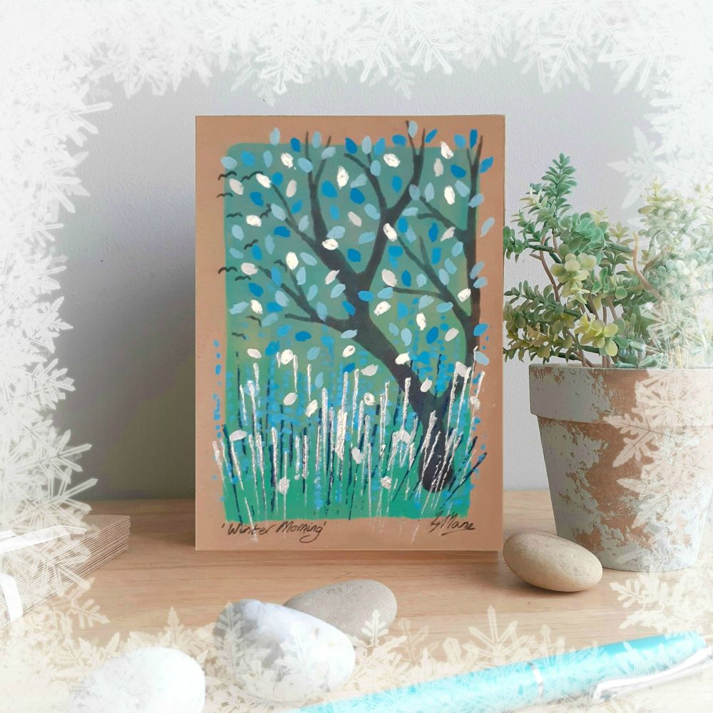 Winter Morning - Hand Painted Card