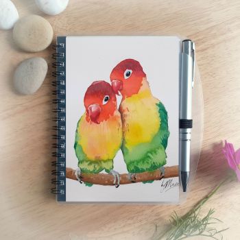 Love Birds Notebook and Silver Pen