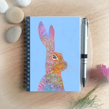 Flower Hare Notebook and Silver Pen