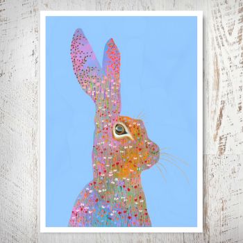 Flower Hare Print