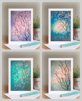 Four Blossom Cards Pack for £8