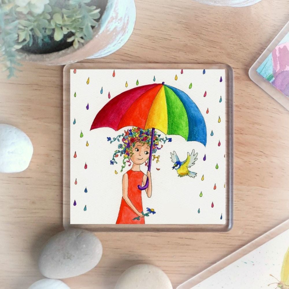 Rainbow Rain Coaster