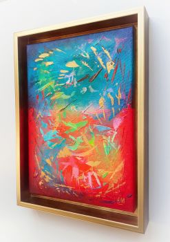 Framed Abstract with Gold 2