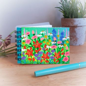 Hand Painted Pocket Notebook with Orange Lilies