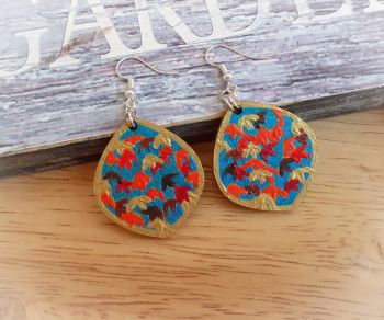Hand Painted Autumn Leaves Earrings