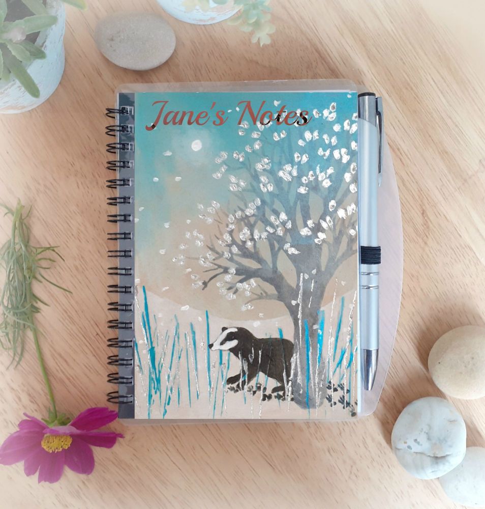 Badger in the Snow Notebook
