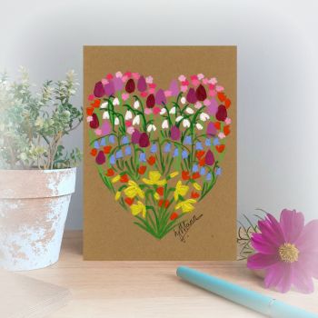 Heart of Spring Flowers Card