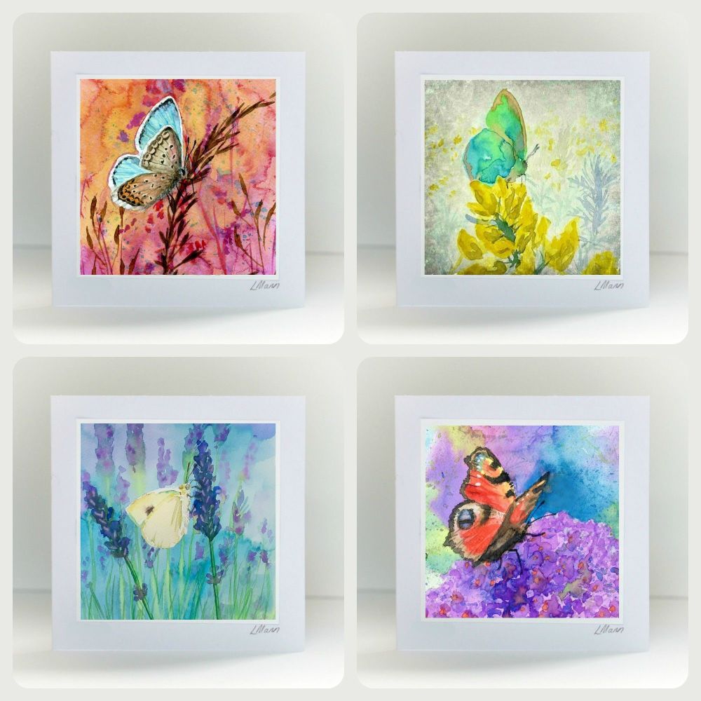 Butterflies Special Offer - Four Cards for £8