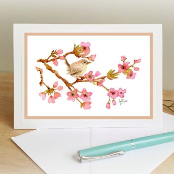 wren and blossom card