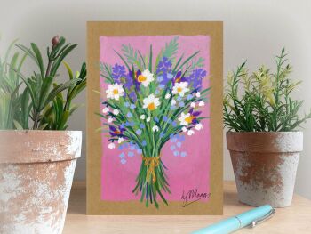 posy card and gift in one (pink)