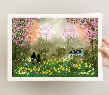 Daffodil Cottage Print