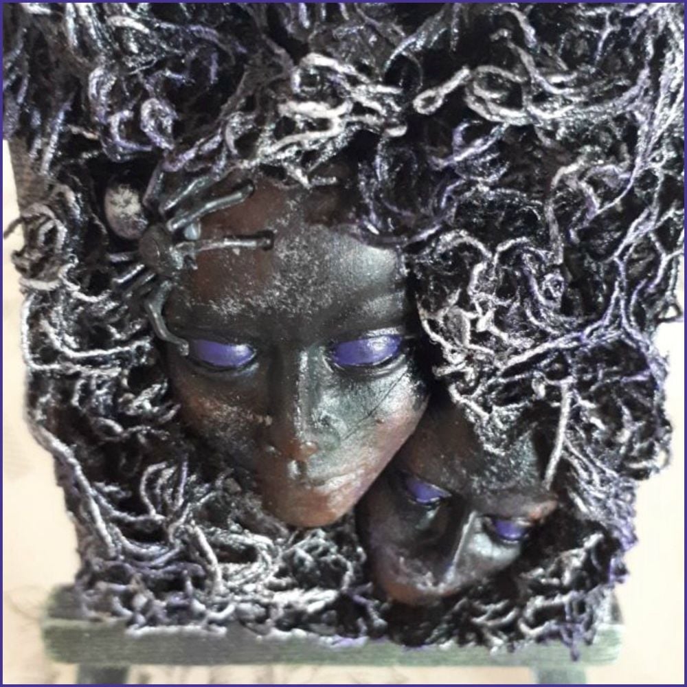Canvas Wall Art Sculpture Halloween Gothic Face Home Decor