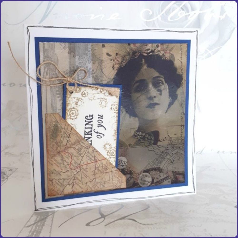 Victoriana Steampunk Inspired Birthday Greetings Card Notecard