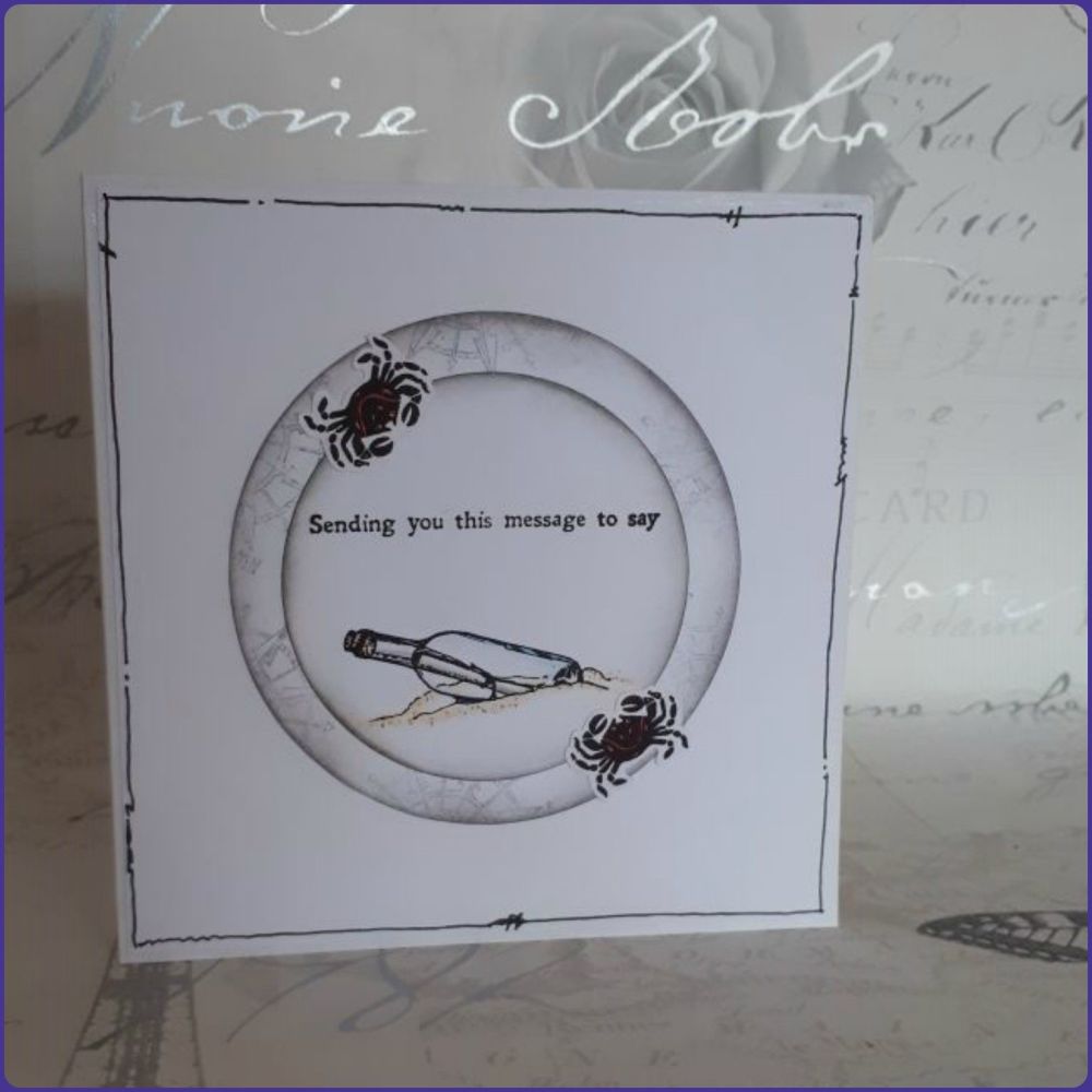 Nautical Inspired Message In A Bottle Birthday Greetings Card