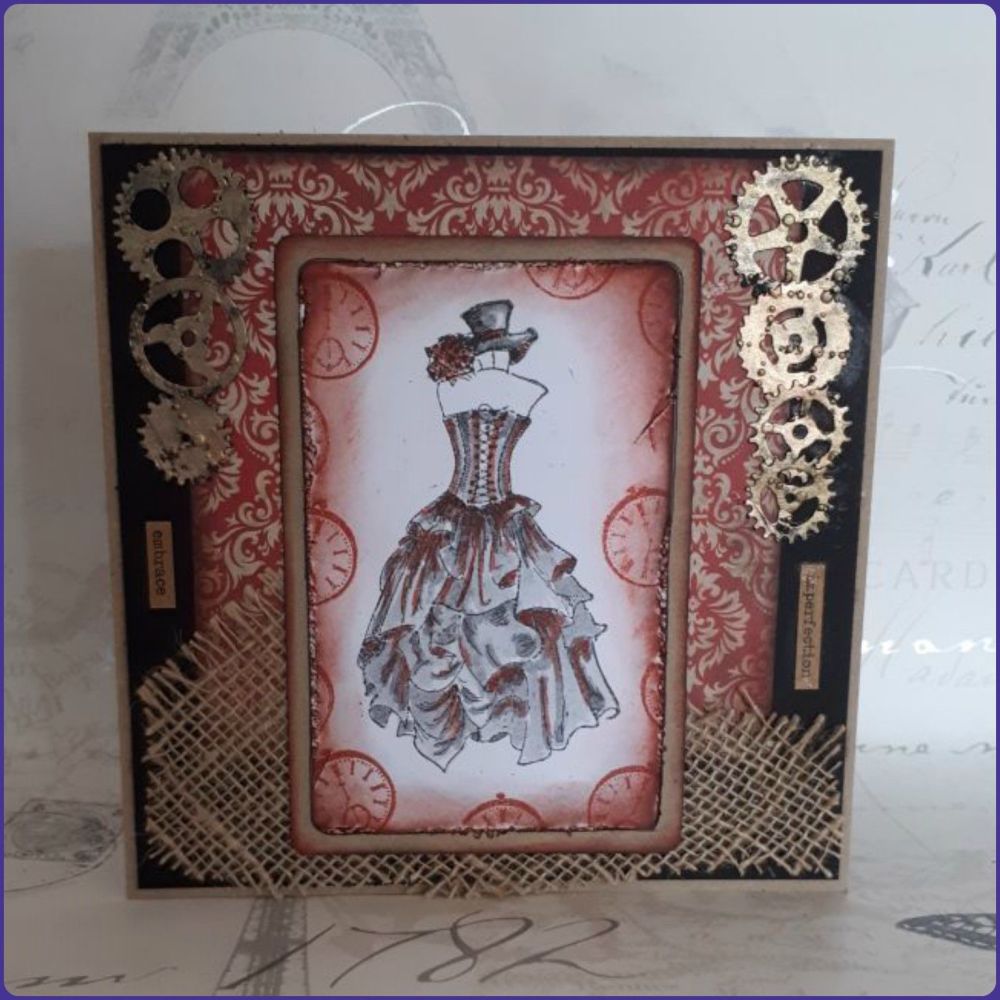 Victoriana Steampunk Inspired Birthday Greetings Card Notecard
