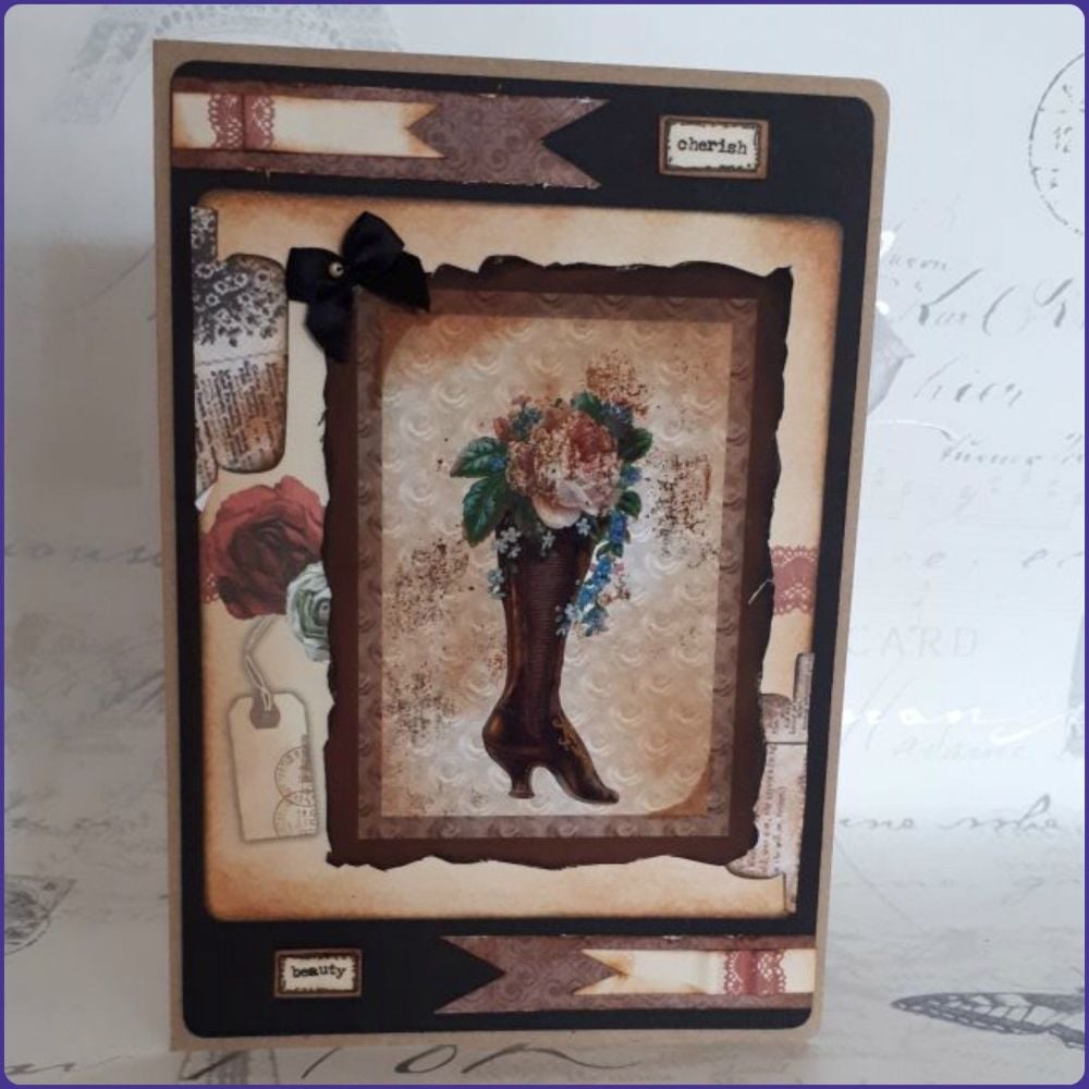 Victoriana Steampunk Inspired Birthday Greetings Card Notecard