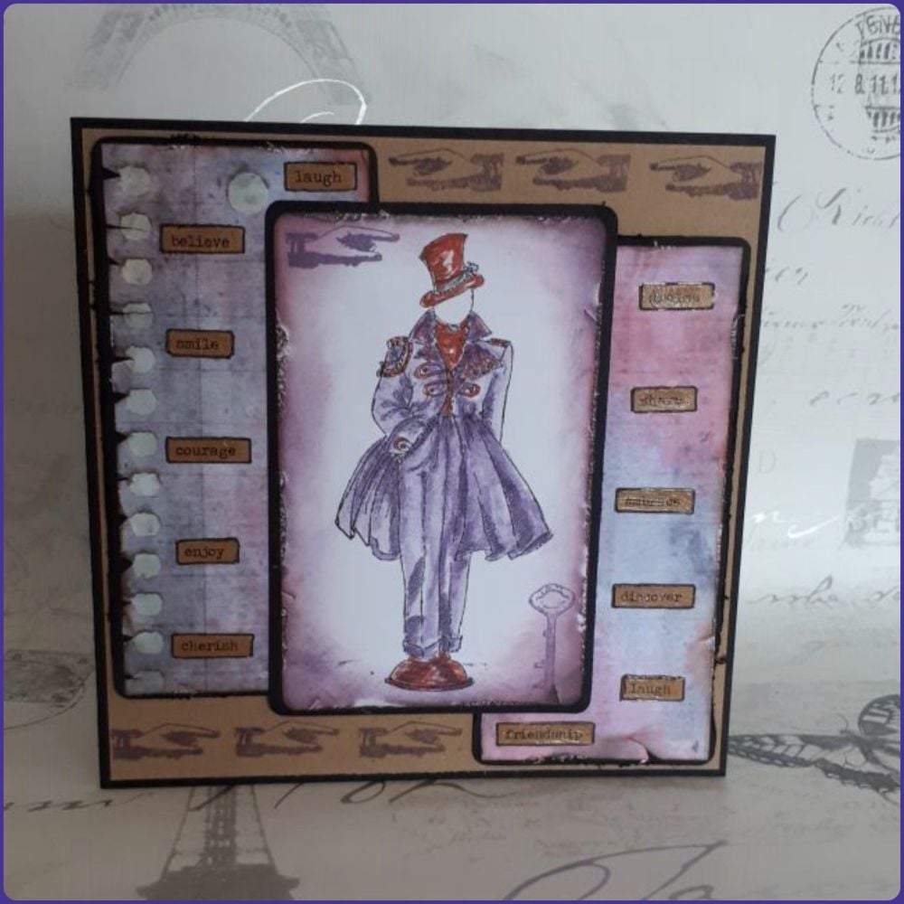 Steampunk Inspired Gentleman Birthday Father's Day Greetings Card